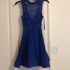 Blue lace dress
